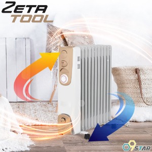 제타 라디에이터 11핀 ZET-120-11T 과열방지 자동 온도조절 타이머기능 이동식바퀴