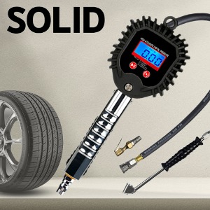 솔리드 디지털 타이어 게이지 (파이프 쇠 굿찌 포함) / 자동차 트럭 오토바이 압력측정
