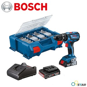 보쉬 GSB18V-55 충전 임팩트 드릴 드라이버 2.0Ah 배터리 2개 악세사리 100P 풀세트