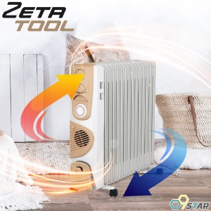 제타 라디에이터 15핀 송풍기능 ZET-120-15TF 과열방지 자동 온도조절 타이머기능 이동식바퀴