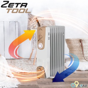제타 라디에이터 9핀 ZET-120-9T 과열방지 자동 온도조절 타이머기능 이동식바퀴