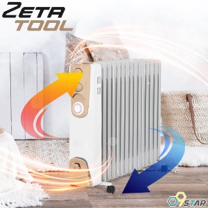제타 라디에이터 15핀 ZET-120-15T 과열방지 자동 온도조절 타이머기능 이동식바퀴